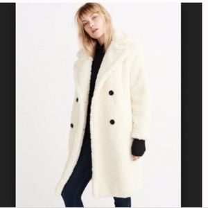 ABERCROMBIE & FITCH Sherpa Teddy Coat large